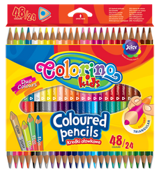 Олівці кольорові Colorino, двосторонні, 48 кольорів, 24 шт. (51705PTR)