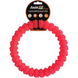 Іграшка для собак AnimAll Fun AGrizZzly Кільце з шипами коралова 20 см