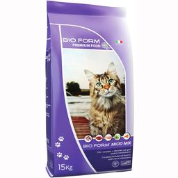 Сухой корм для кошек Bio Form Premium Food Micio Mix с курицей, рыбой и овощами 15 кг