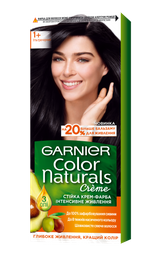 Фарба для волосся Garnier Color Naturals, відтінок 1+ (Ультрачорний), 110 мл (C4432726)