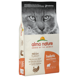 Сухий корм для дорослих котів Almo Nature Holistic Cat, зі свіжою індичкою, 12 кг (643)
