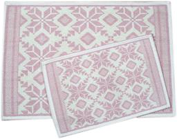 Набір килимків Irya Marlina pudra, 90х60 см та 60х40 см, сітло-рожевий (svt-2000022238229)