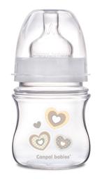 Антиколікова пляшечка для годування Canpol babies Easystart Newborn Baby, 120 мл, бежевий (35/216_bei)