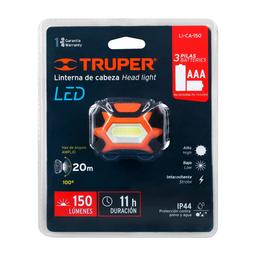 Налобний світлодіодний ліхтарик Truper туристичний 150 Lm (LI-CA-150)