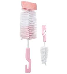 Ершик для мытья бутылочек и сосок Lindo, с поролоном, розовый (Рk 014-А роз)