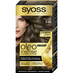 Стойкая краска для волос Syoss Oleo Intense 5-54, Холодный Светло-Каштановый, 115 мл