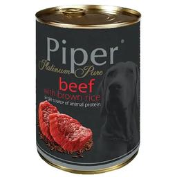 Вологий корм для собак Dolina Noteci Piper Platinum Pure з яловичиною та коричневим рисом, 400 г (DN131-303275)
