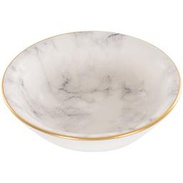 Тарілка супова Alba ceramics Marble, 14 см, сіра (769-031)