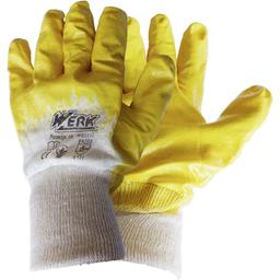 Перчатки Werk WE2132 с желтым нитриловым покрытием размер 10