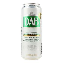 Пиво DAB Hoppy Lager светлое, 5%, ж/б, 0.5 л