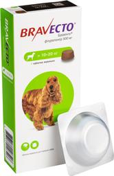 Жувальна пігулка Bravecto від бліх і кліщів для собак з вагою від 10 до 20 кг, 1 шт.