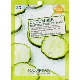 Тканинна 3D-маска для обличчя Food A Holic Natural Essence Mask Cucumber Огірок, 23 г