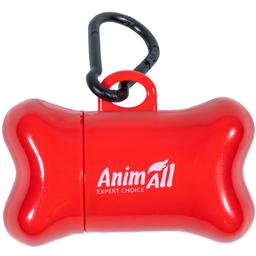 Диспенсер AnimAll со сменными пакетами 1 рулон 15 шт. красный