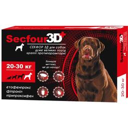 Капли противопаразитарные Fipromax Secfour 3D для собак, 3 мл, 20-30 кг, 2 шт.