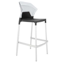 Барный стул Papatya Ego-S, серый с белым (4823052301361)