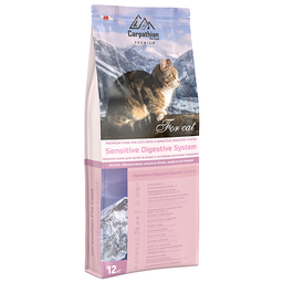 Сухой корм для кошек с чувствительной системой пищеварения Carpathian Pet Food Sensitive Digestive System с курицей и окунем, 12 кг