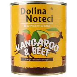 Вологий корм для собак Dolina Noteci Superfood з м'ясом кенгуру та яловичини, 800 г