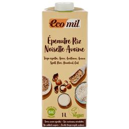 Органический растительный напиток Ecomil Спельта, рис, фундук, овес, без сахара 1 л