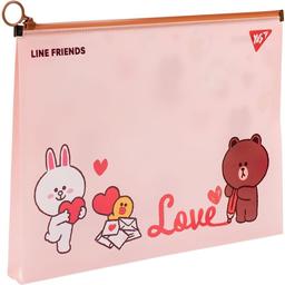 Папка Yes Line Friends Brown, В5, на блискавці (492090)