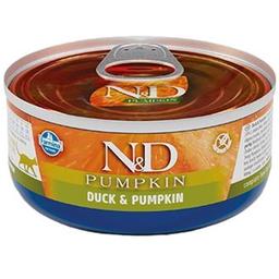 Влажный корм для кошек Farmina N&D Grain Free Pumpkin Duck&Pumpkin Adult, тыква и утка, 70 г