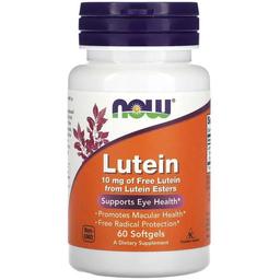 Лютеин Now Foods Lutein 10 мг 60 капсул