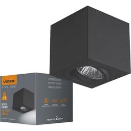 Світильник Videx SPF01 під лампу GU10 накладний чорний (VL-SPF01-B)