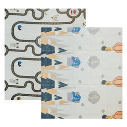 Детский двухсторонний складной коврик Poppet Прогулка и Дорожные путешествия, 200x180 см (PP006-200)