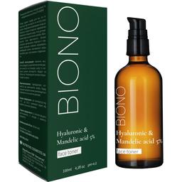 Тонер для лица Biono с гиалуроновой и миндальной кислотой 5% Hyaluronic&Mandelic Acid, 100 мл (4820267050466)