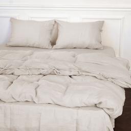 Комплект постельного белья MirSon Natural Linen Jasmine лен King Size бежево-серый (2200008269050)