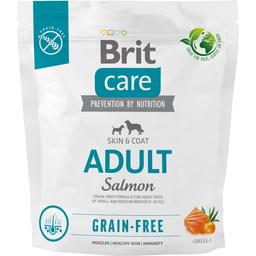 Сухой беззерновой корм для собак малых и средних пород Brit Care Dog Grain-free Adult, с лососем, 1 кг