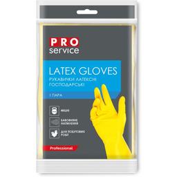 Перчатки латексные PRO Service Professional, размер S, желтый (17200440)