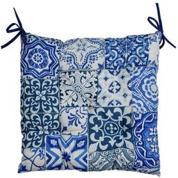 Подушка для стільця Прованс Фреска, 40х40 см, синя (28337)