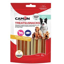 Лакомство для собак Camon Treats & Snacks Сэндвич с кониной и треской, 80 г