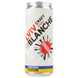 Пиво Правда Lviv Blanche, світле, нефільтроване, 5,2%, з/б, 0,33 л (912529)