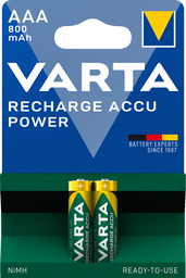 Аккумулятор Varta ACCU AAA 800mAh Bli 2 (ready 2 use), 2 шт. (56703101402)