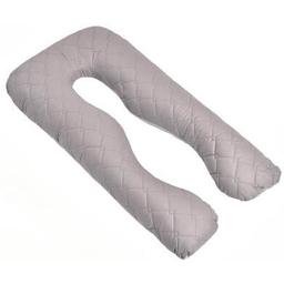 Подушка Ideia П-подібна для вагітних та відпочинку, 140x75x20 см, світло-сіра (8-33724 сірий/св.сірий)