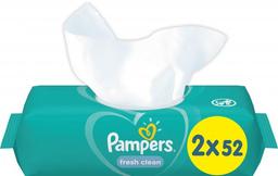 Дитячі вологі серветки Pampers Baby Fresh Clean, 104 шт. (2 уп. по 52 шт.)