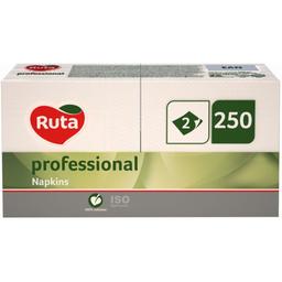 Салфетки Ruta Professional, двухслойные, 33х33 см, 250 шт., белые