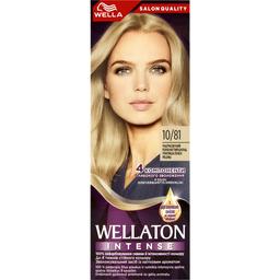 Інтенсивна крем-фарба для волосся Wellaton, відтінок 10/81 (Ультра світлий попелястий блонд), 110 мл
