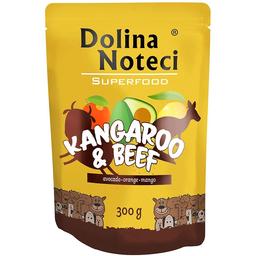 Беззерновой влажный корм для cобак Dolina Noteci Superfood, с мясом кенгуру и говядиной, 300 гр