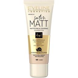 Тональний крем Eveline Cosmetics Satin Matt з матуючим ефектом відтінок 101 (Ivory) 30 мл