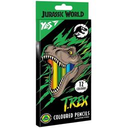 Олівці кольорові Yes Jurassic World, 12 кольорів (290669)