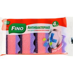 Губки кухонные Fino Антибактериал 4 шт.