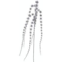 Декоративная веточка Lefard с глитером 50 см серебристая (681-015)