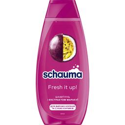 Шампунь Schauma Fresh it Up, с экстрактом маракуйи, для волос жирных у корней и сухих на кончиках, 400 мл