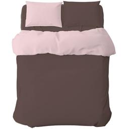 Комплект постільної білизни Home Line 215х143 см коричневий/рожевий (174342)