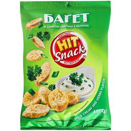 Сухарики Hit Snack Багет зі смаком сметани та зелені 60 г (925078)