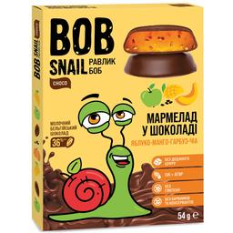 Фруктово-овощной мармелад Bob Snail Яблоко-Манго-Тыква-Чиа в бельгийском молочном шоколаде 54 г