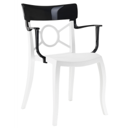 Кресло Papatya Opera-K, белый с черным (4823052300876)