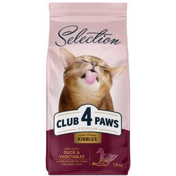 Сухой корм для взрослых кошек Club 4 Paws Premium Selection с уткой и овощами 1.5 кг